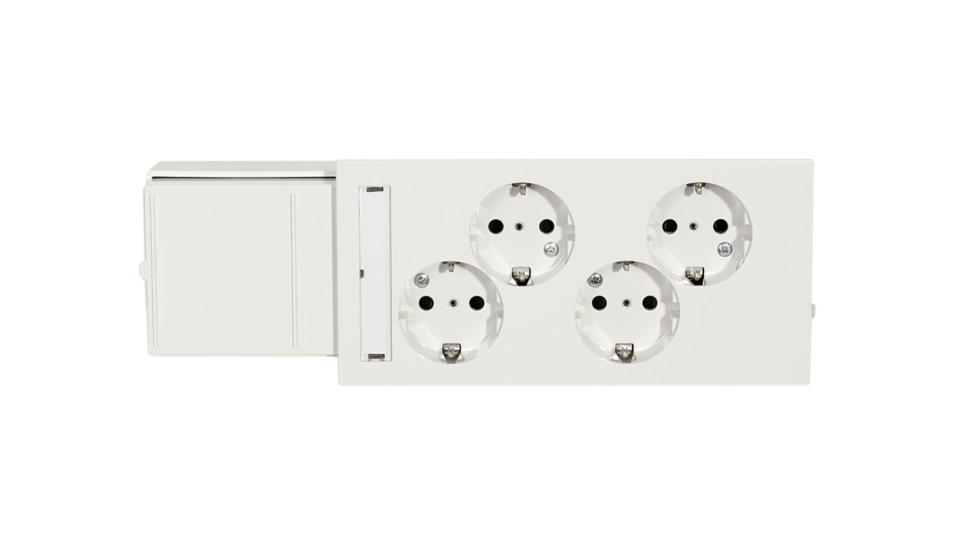 Socket outlet 4-way White