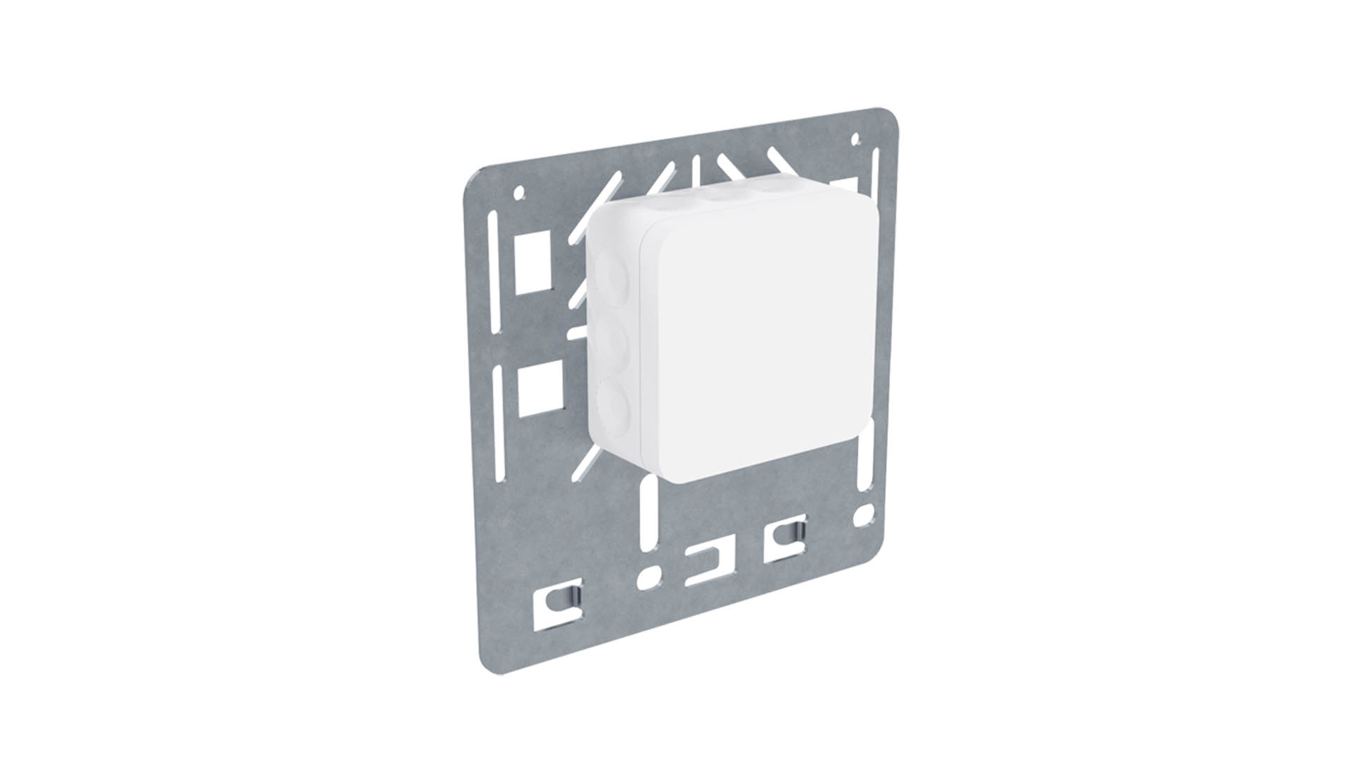 Mounting plate + junction box IP65 180x175 mm