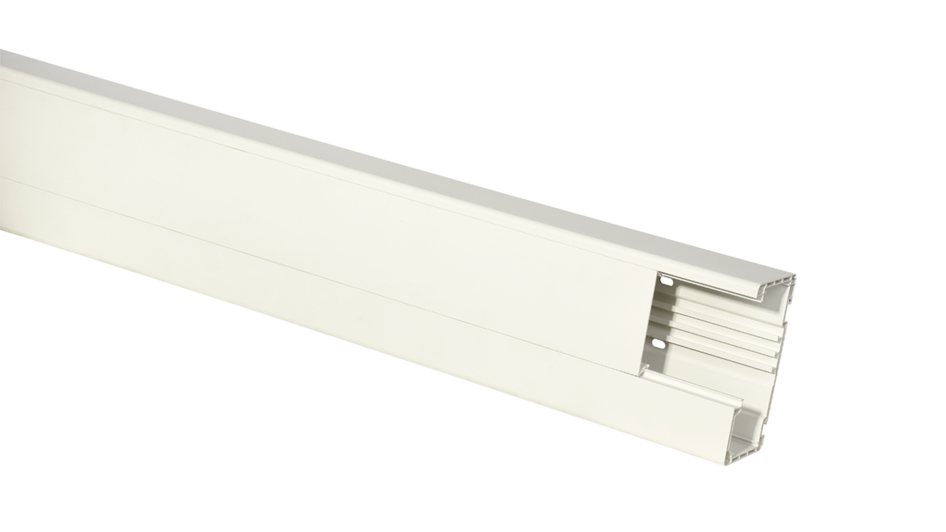 Wall trunking 135 x 65 mm L = 3 m With white PVC front