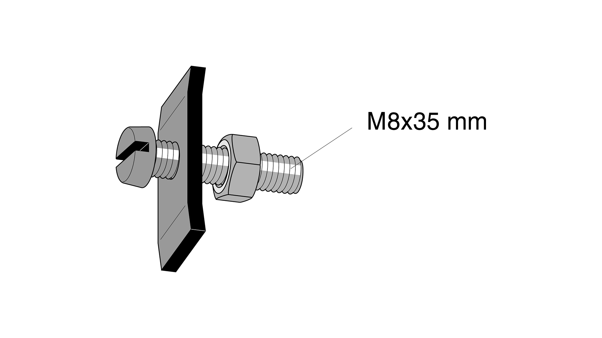 Ankarbult M8x35 mm