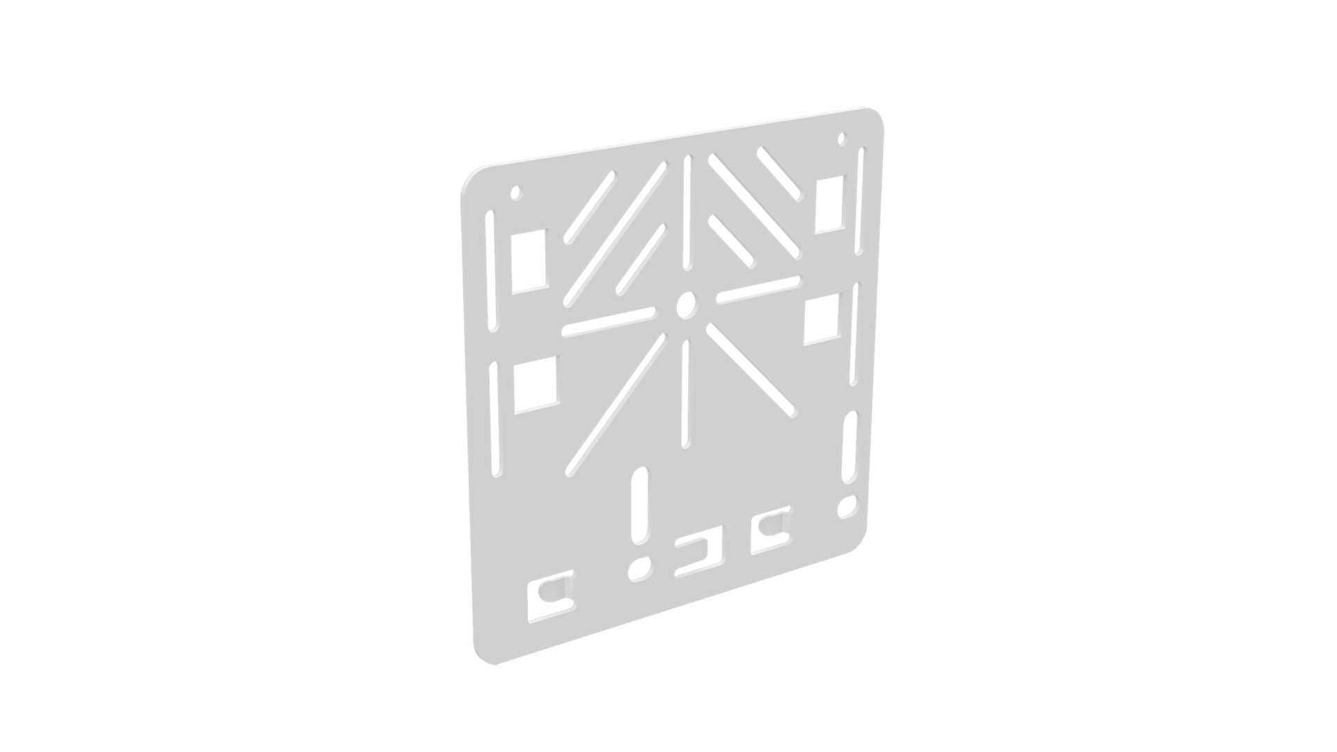 Mounting plate perforated 180x175 mm