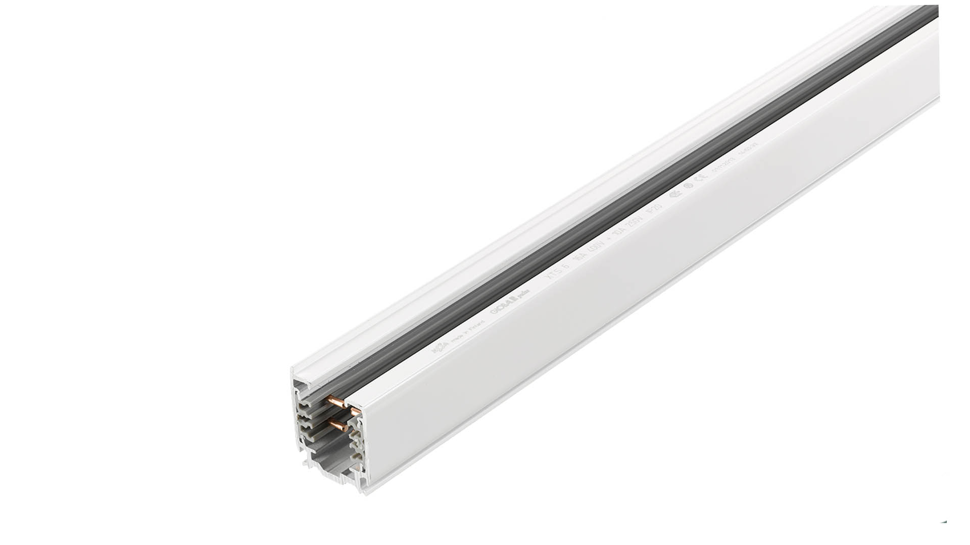 Contact rail Pulse 3-phase, 1 m White
