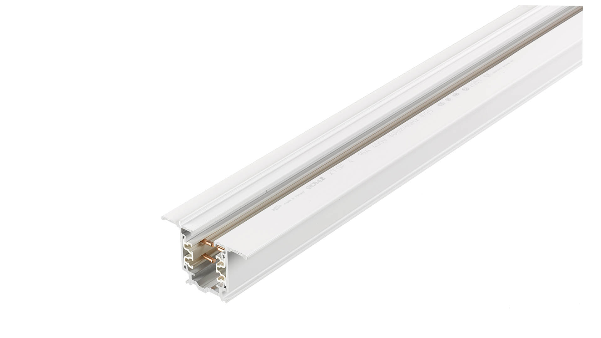 Contact rail Pro 3-phase recessed, 3 m White