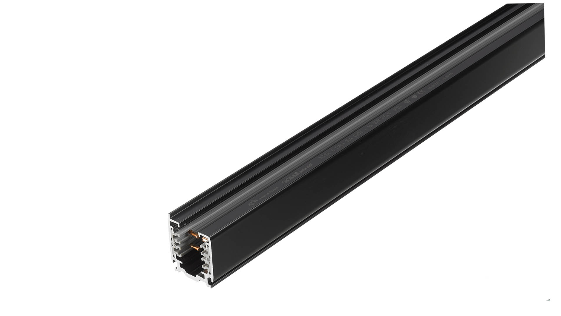 Kontaktskena Pulse 3-fas, 1 m Svart